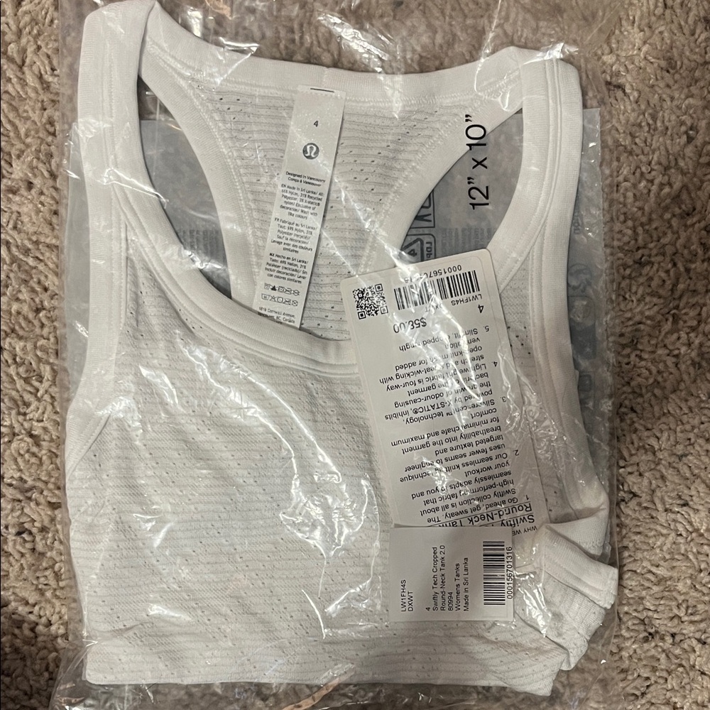 Lululemon Athletica White Tank Top
